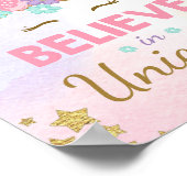 Poster Panneau de fête licorne Croyez aux licornes d'anni (Coin)