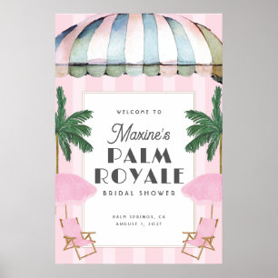 Poster Panneau de fête Palm Royale