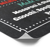 Poster Panneau de fête pour bar de pâtes (Coin)