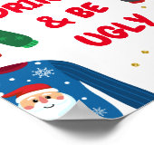 Poster Panneau de fête pour la soirée des pulls moches de (Coin)