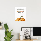 Poster Panneau de fête pour le découpage de citrouilles p (Bureau à domicile)