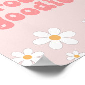 Poster Panneau de fête rétro Daisy Rose boho Groovy Goodi (Coin)