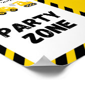Poster Panneau de fête sur le thème de la construction (Coin)