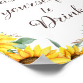 Poster Panneau de fête tournesol (Coin)