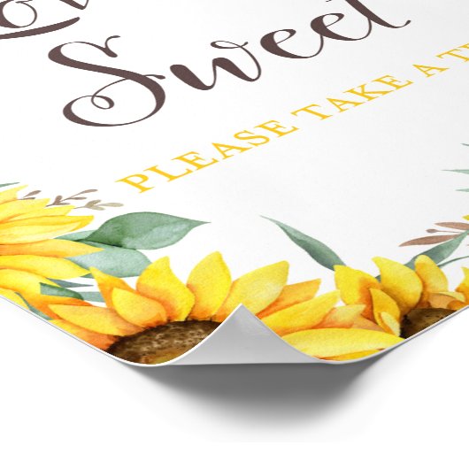 Poster Panneau de fête tournesol (Coin)