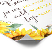 Poster Panneau de fête tournesol (Coin)