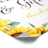 Poster Panneau de fête tournesol (Coin)