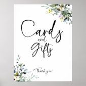 Poster Panneau de Fêtes des mariées vertes et cadeaux (Devant)