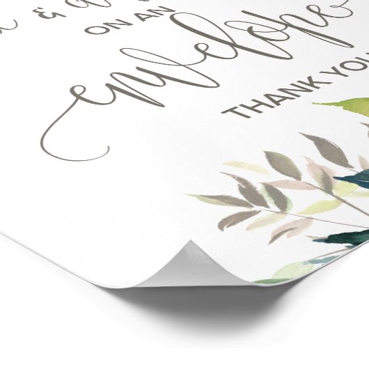 Poster Panneau de feuillage Adresser une enveloppe (Coin)