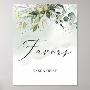 Poster Panneau de feuillage de verdure moderne favorise b