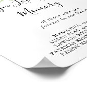 Poster Panneau de feuillage floral tropical doré en souve (Coin)