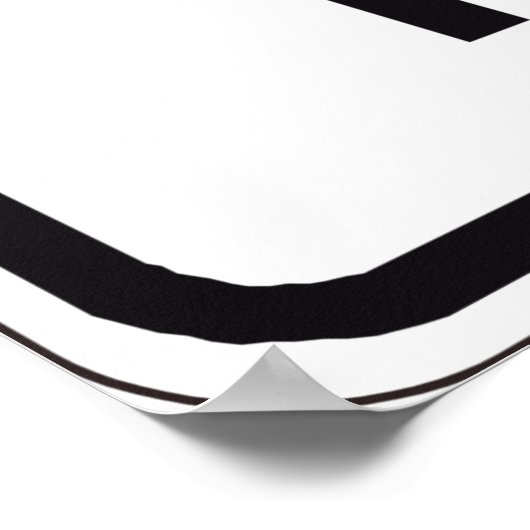 Poster Panneau de fin de route publique (Coin)