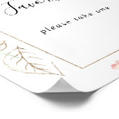 Poster Panneau de Fleurs de Feuillage Vert Or Géométrique (Coin)