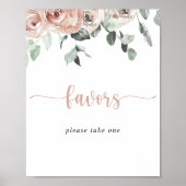 Poster Panneau de Fleurs de Rose Poussiéreuse Classique (Devant)