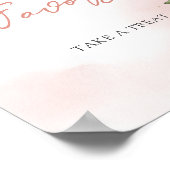 Poster Panneau de fleurs rose pâle moderne doré boho pour (Coin)