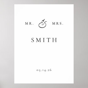 Poster panneau de fond de mariage personnalisé
