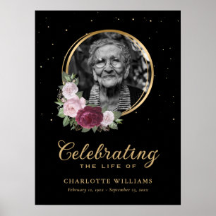 Poster Panneau de funérailles personnalisé pour célébrati