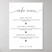Poster Panneau de gâteau de mariage à calligraphie modern (Devant)