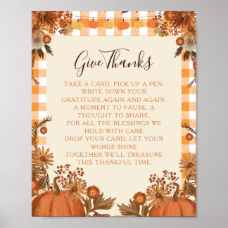 Poster Panneau de gratitude Friendsgiving Activité pour e