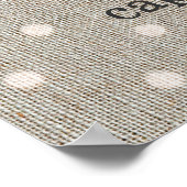 Poster Panneau de Hashtag de Mariage en Toile de Jute ave (Coin)