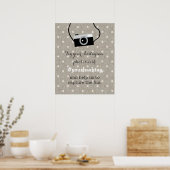 Poster Panneau de Hashtag de Mariage en Toile de Jute ave (Cuisine)