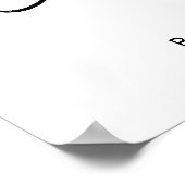 Poster Panneau de Hashtag Mariage blanc et noir (Coin)