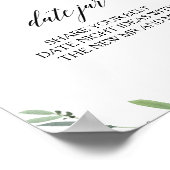 Poster Panneau de jarre de date de feuillage botanique de (Coin)