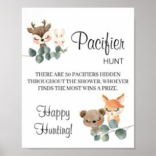 Poster Panneau de jeu Baby shower de chasse au Pacifique 