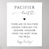 Poster Panneau de jeu Baby shower de chasse Cardiaque Pac (Devant)