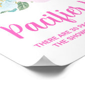 Poster Panneau de jeu Baby shower de chasse Floral rose (Coin)