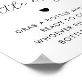 Poster Panneau de jeu Baby shower de script cardiaque (Coin)