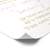 Poster Panneau de jeu Baby shower rose et or (Coin)