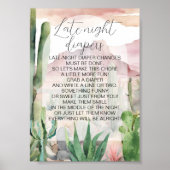 Poster Panneau de jeu Boho Desert Cactus Baby shower (Devant)