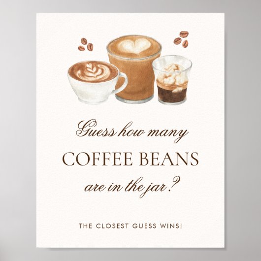 Poster Panneau de jeu de Baby Shower de mariage Combien d (Devant)