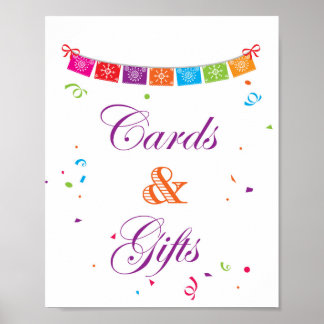 Poster Panneau de jeu de Baby Shower Fiesta 8x10