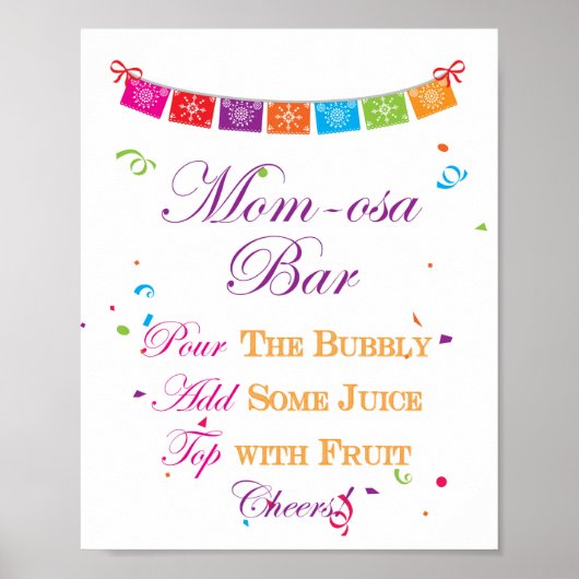Poster Panneau de jeu de Baby Shower Fiestero 21x30 cm (Devant)