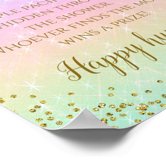 Poster Panneau de jeu de Baby shower Rainbow Pacifier (Coin)