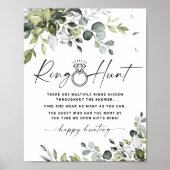 Poster Panneau de jeu de Baby Shower "Ring Hunt" thème ve (Devant)