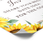 Poster Panneau de jeu de Baby Shower Thème Tournesol (Coin)