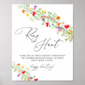 Poster Panneau de jeu de chasse à l'anneau aquarelle pour (Devant)