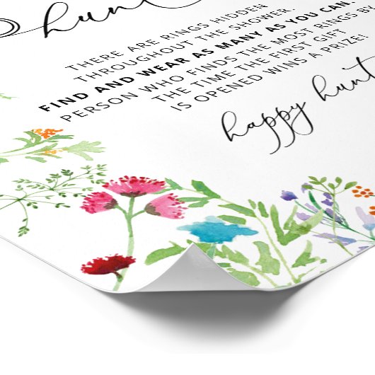 Poster Panneau de jeu de chasse à l'anneau de douche nupt (Coin)