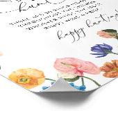 Poster Panneau de jeu de chasse à l'anneau de Floral Eleg (Coin)