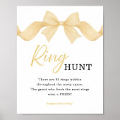 Poster Panneau de jeu de chasse à l'anneau de mariage ave (Devant)