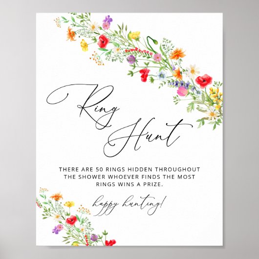 Poster Panneau de jeu de chasse à l'anneau de shower de m (Devant)