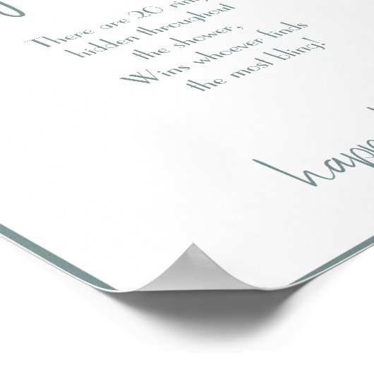 Poster Panneau de jeu de chasse à l'anneau pour la douche (Coin)