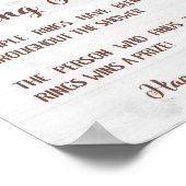 Poster Panneau de jeu de chasse à l'anneau pour mariage d (Coin)