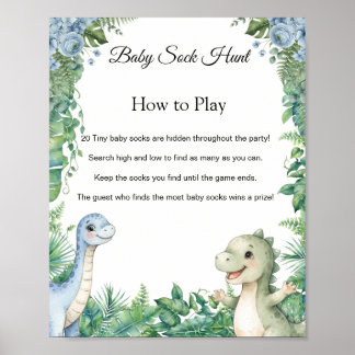 Poster Panneau de jeu de chasse aux chaussettes de bébé d