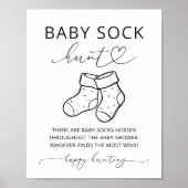 Poster Panneau de jeu de chasse aux chaussettes pour bébé (Devant)
