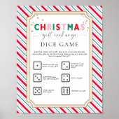Poster Panneau de jeu de dés pour échange de cadeaux de N (Devant)