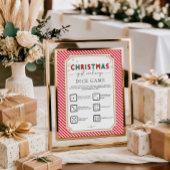 Poster Panneau de jeu de dés pour échange de cadeaux de N